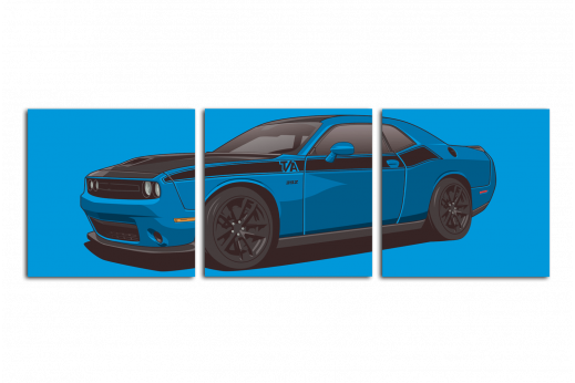 Модульная картина Dodge Blue